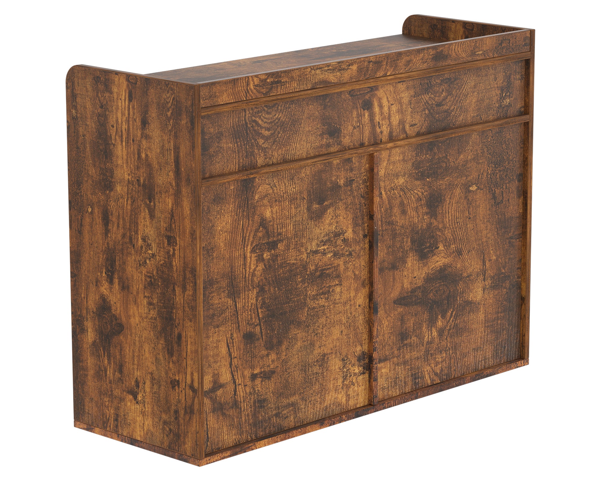 HOMAVO Buffet avec 3 Tiroirs, 1 Porte Coulissante et 2 Compartiments Ouverts – Meuble de Rangement - 7