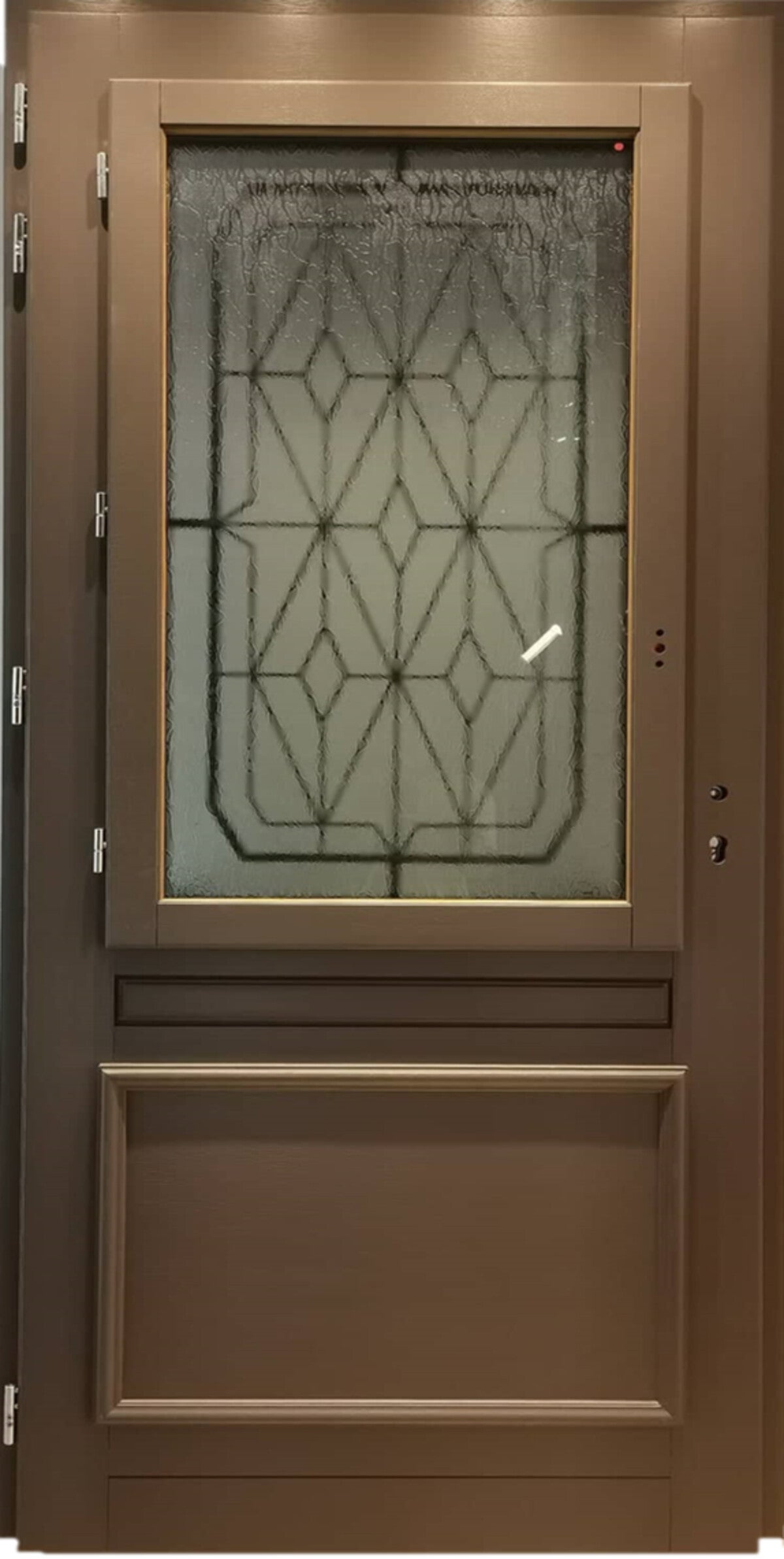 Porte D'entrée Bois Vitrée Camille Gris Quartz, H215 X L90 Cm Côte Tableau P.droit Gd Menuiseries - 3