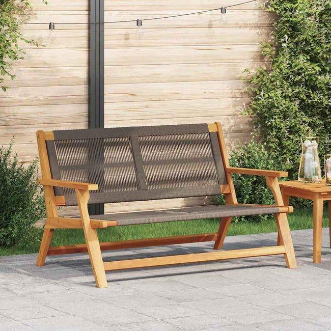 Muebles de jardín Gris 122 x 76 x 73 cm Madera de Acacia Sólida | Leroy ...