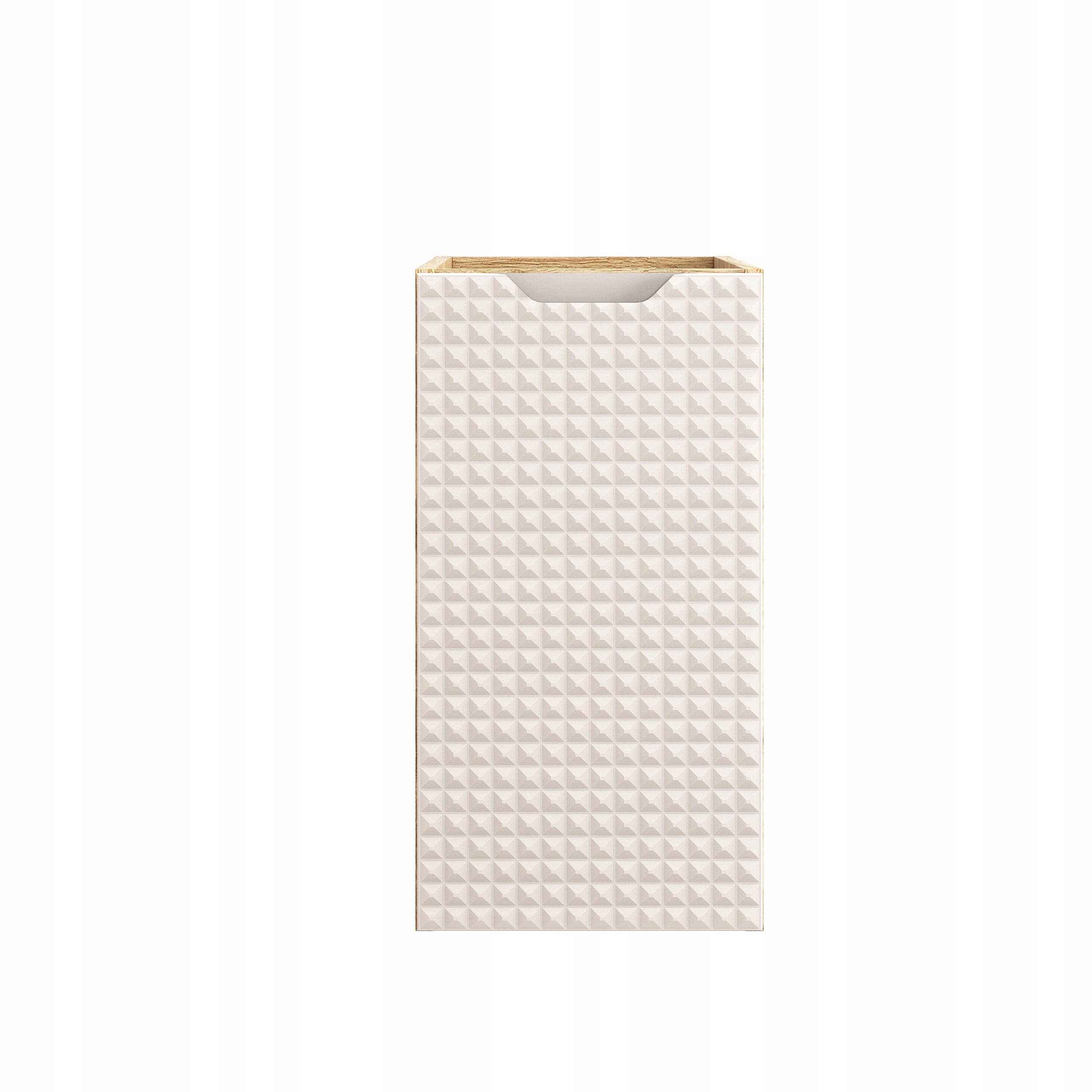 Szafka łazienkowa LUXOR 30 cm beżowa dąb olejowany front 3D MDF pod blat - 8