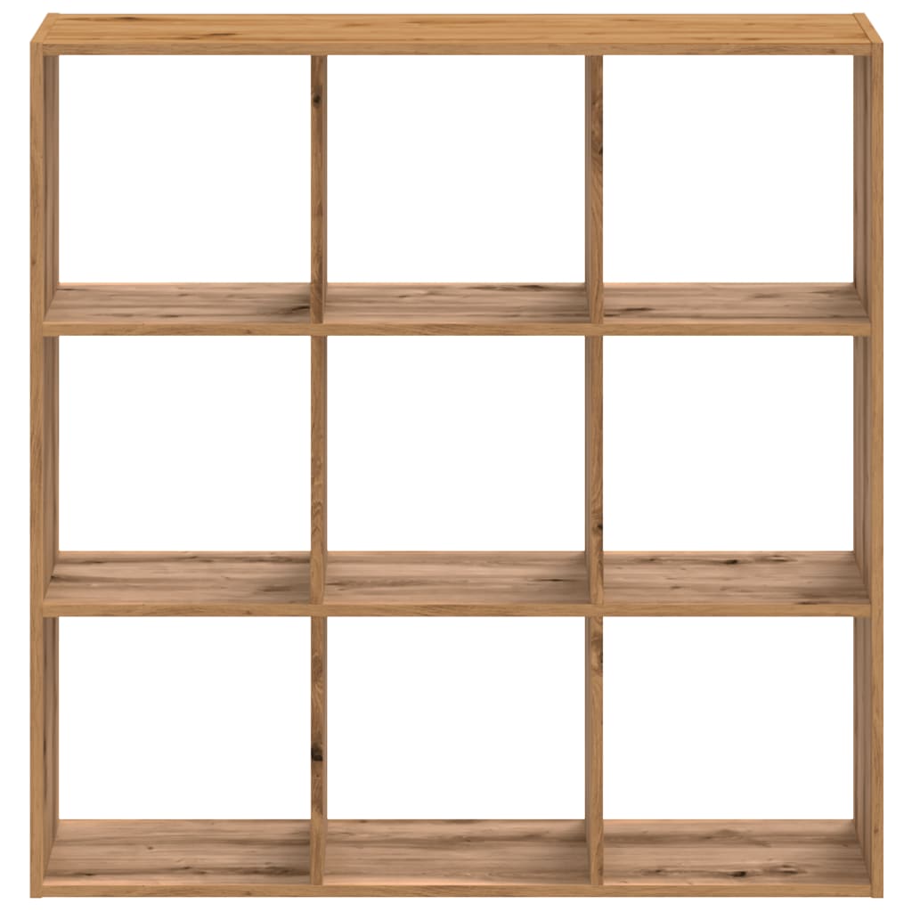 Bibliothèque pour Séjour en Bois Marron H. 102 x l. 102 x P. 32 cm - 4