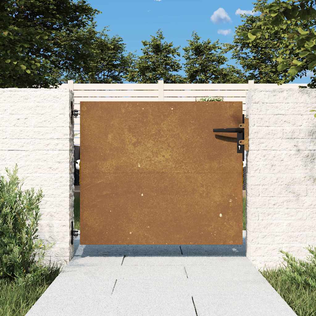 Vidaxl Puerta De Jardín Acero Corten 85X75 Cm Marrón , Leroy Merlin