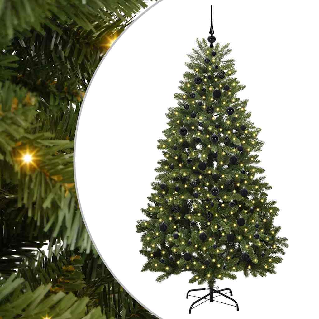 Sztuczna choinka Ze LED Lights Zielony 210 cm PVC i Metal