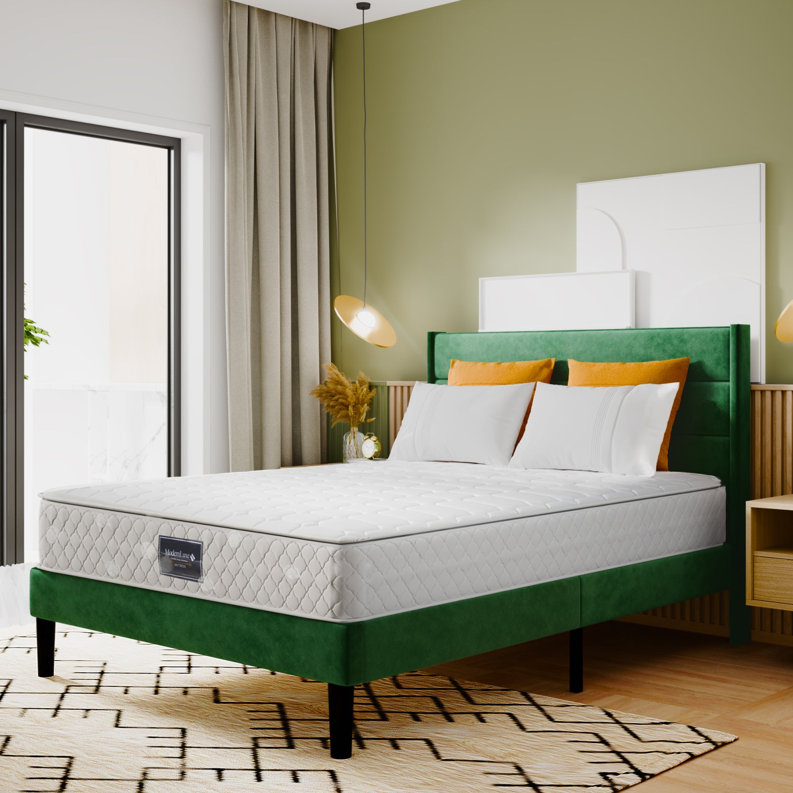 Matelas 160 x 200 cm, hauteur 25 cm, à ressorts ensachés 7 zones, avec tissu doux, Mousse mémoire, dureté H3, respirant - 2