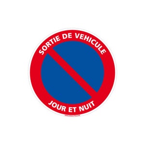 Panneau Interdiction de stationner propriété privée 24h-24-7j sur 7