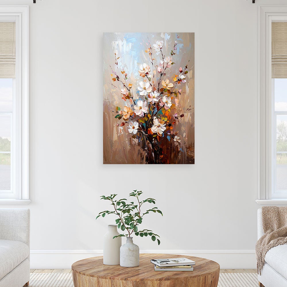 Obraz do salonu sypialni delikatny bukiet kwiatów 40x60
