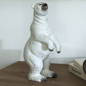 Lot De 9 Figurines Ours Polaire En Résine | Décoration Noël Miniature, 5x4x3.5cm, Blanc, Pour Table, Maison