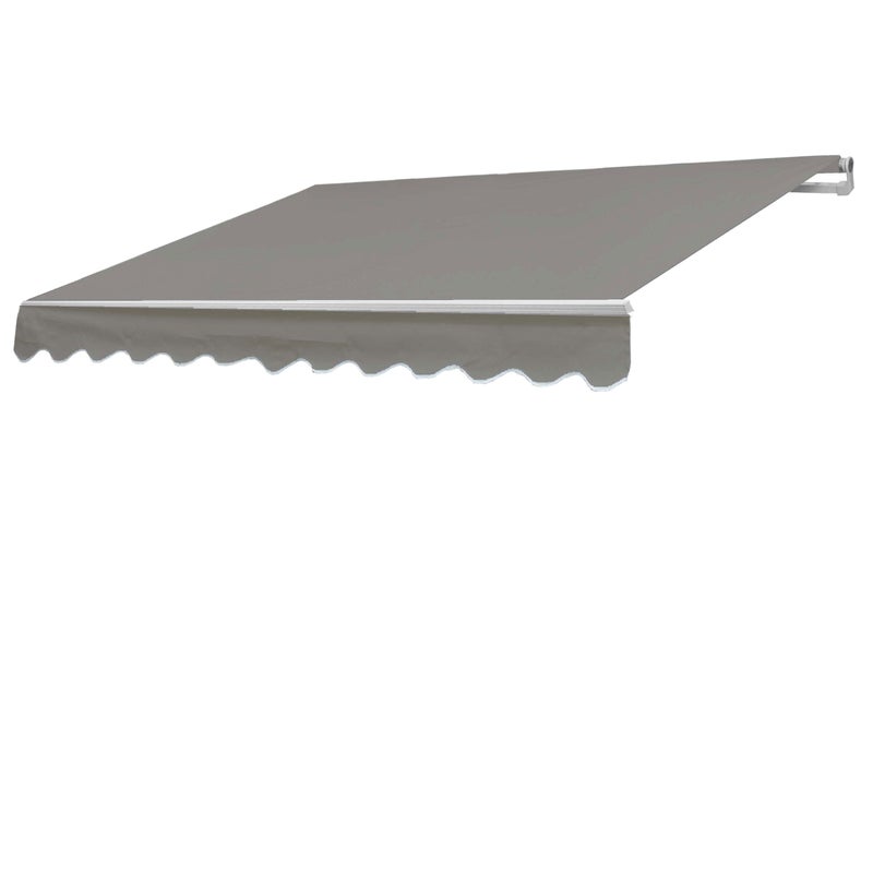 Poszycie zamienne do markizy T790, poszycie zamienne do markizy ze składanym ramieniem, ochrona przeciwsłoneczna, 4x3m ~ poliester szaro-brązowy