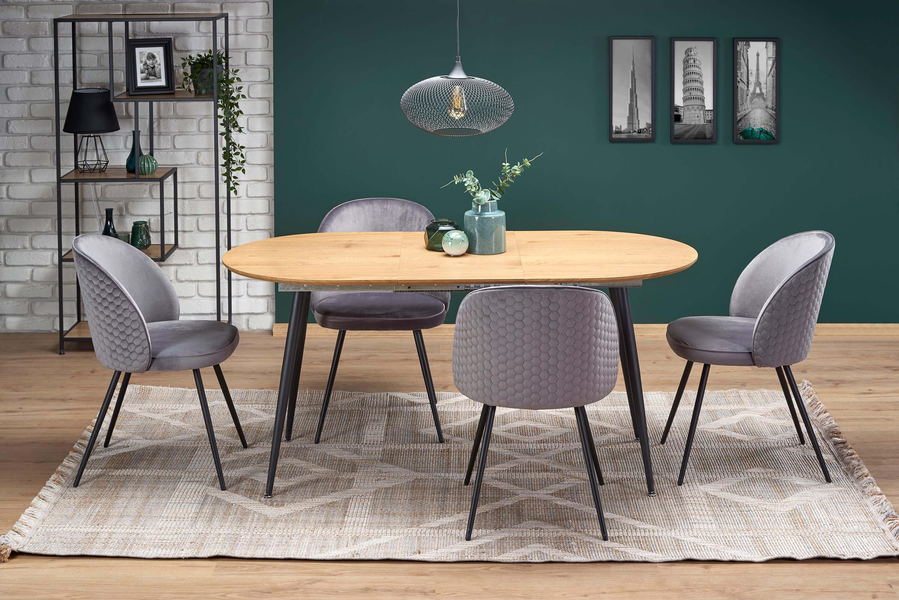 Tavolo Da Pranzo Ovale Allungabile 120/160x80x75,5 Cm – Per 4-8 Persone, In Legno Con Angoli Arrotondati, Facile Da Montare