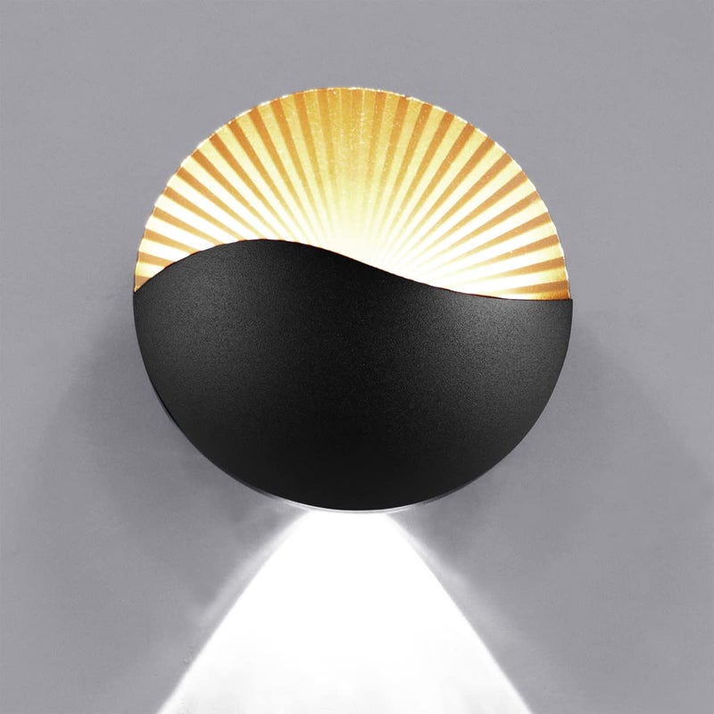 Nowoczesna lampa ścienna LED 12 W, minimalistyczna, do dekoracji wnętrz, wodoodporna IP65, do salonów, białe światło