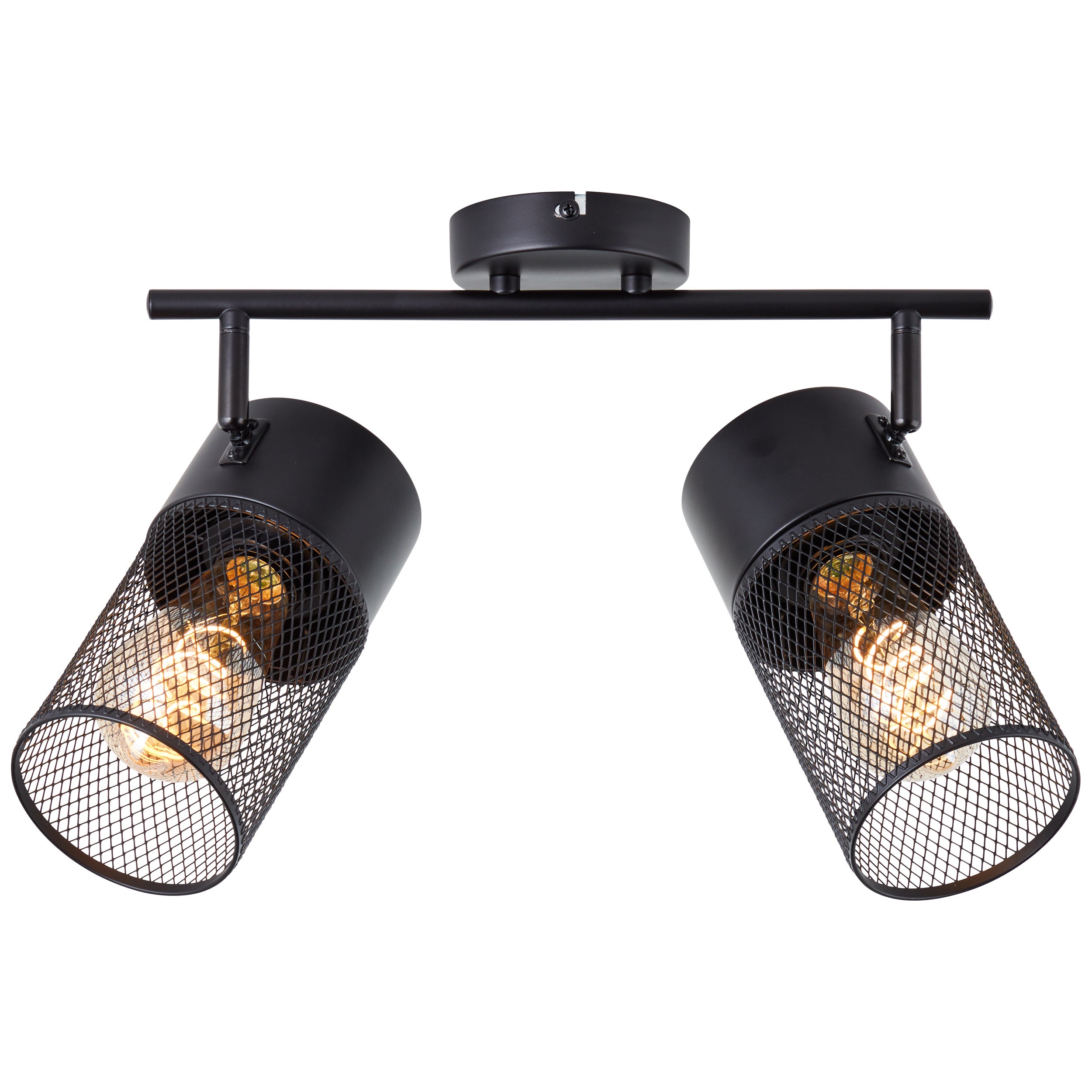 Spot Brilliant Kamolo 2-płomienny czarny matowy, metal, 2x A60, E27, 40 W