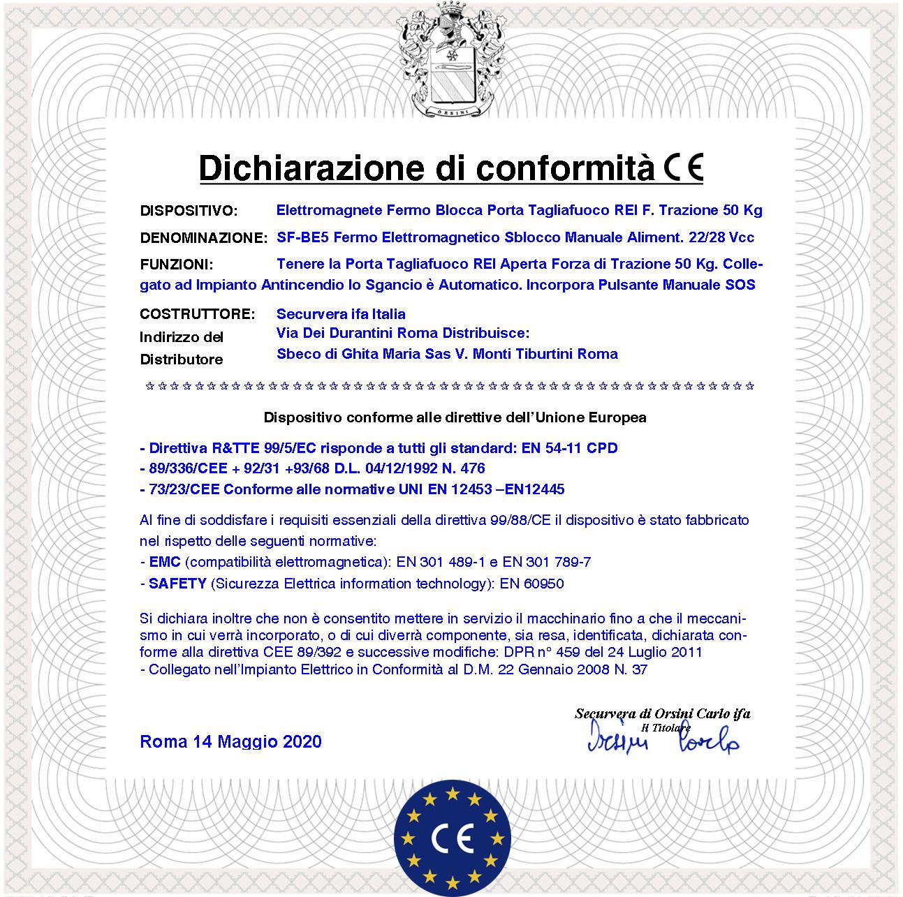 BLOCCAPORTA MAGNETETICO FERMO BIANCO 5 PEZZI PORTE TAGLIAFUOCO REI FORZA DI TRAZIONE 50 KG ANTINCENDIO ALIMENTAZIONE 22/28 VCC - 4