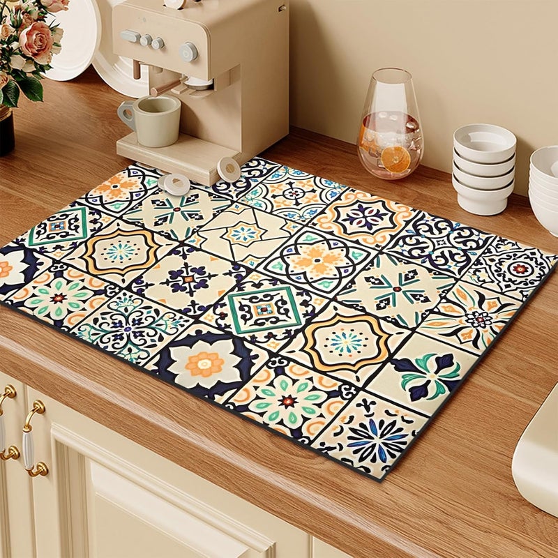 szt. mata do ekspresu do kawy, mata do suszenia naczyń 40x30 cm, antypoślizgowa mata do odsączania, chłonna mata do odsączania naczyń, mata ociekowa d