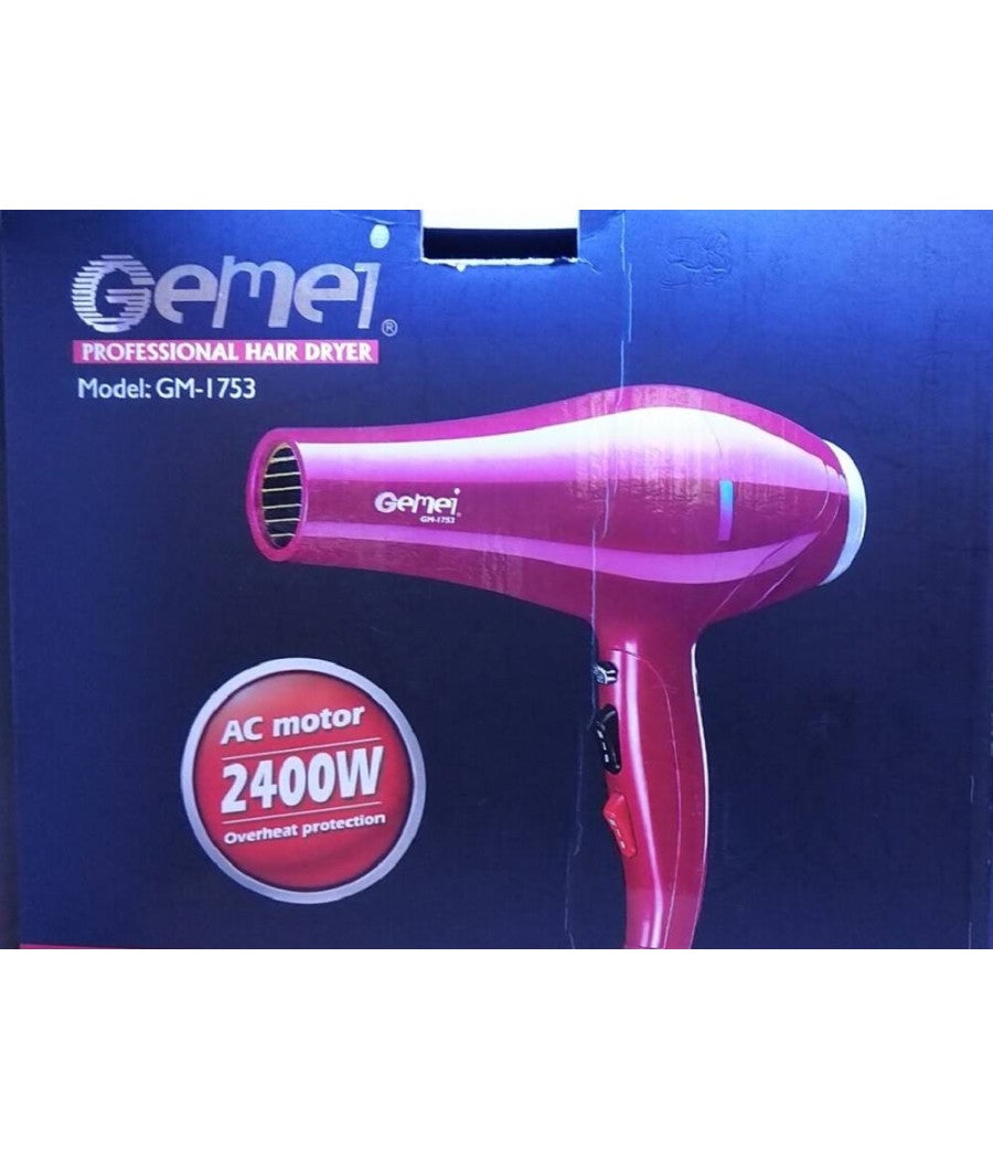 Trade Shop - Asciugacapelli Professionale Phon Gm1753 2400w 2 Velocita' Pulsante Vento Freddo - - 4