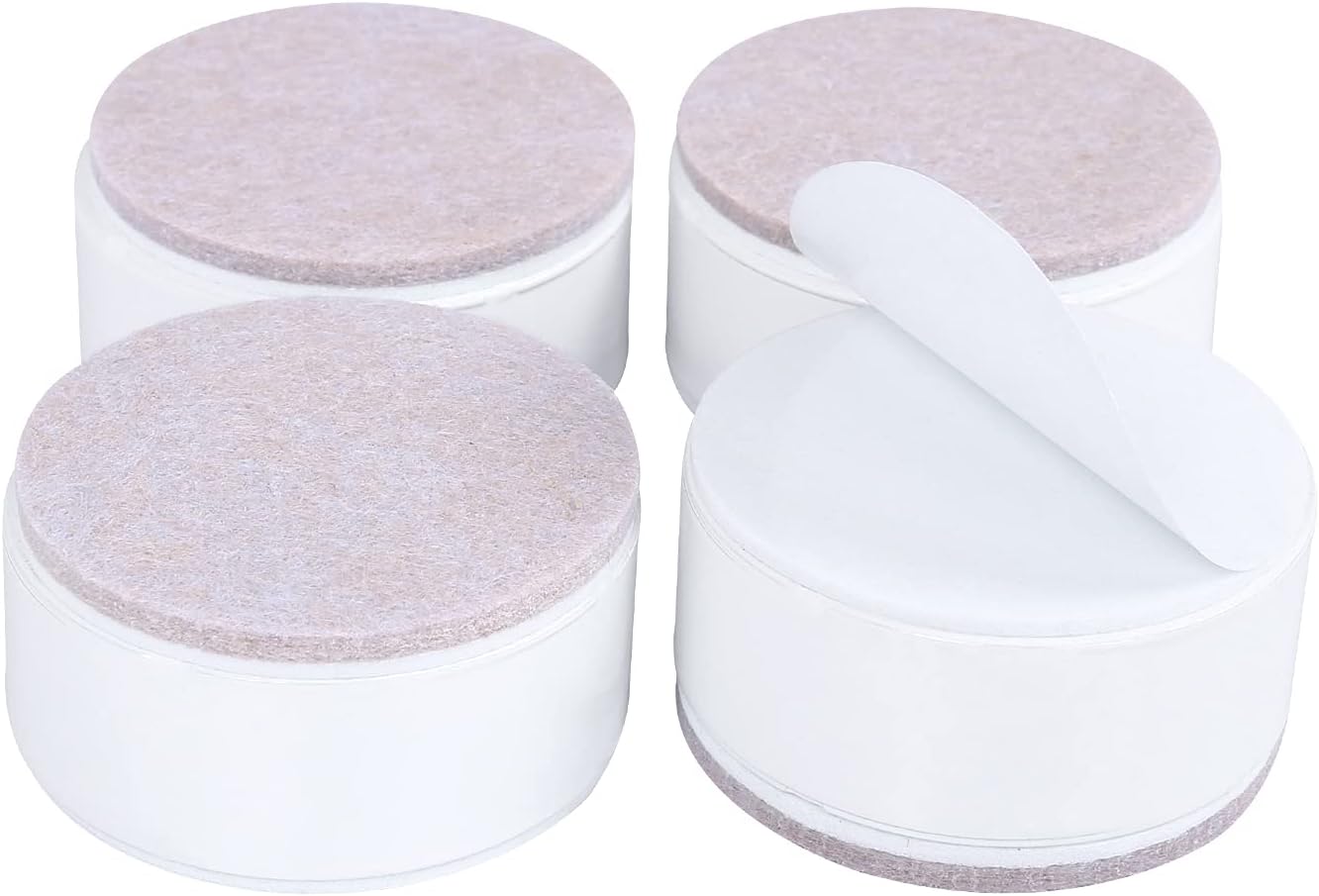 Rehausseurs De Lit Acier Carbone Lot De 4 Rehausseurs De Meubles En Acier Carbone - Hauteur 3 Cm, Diamètre 6 Cm - Capacité 500 Kg - Noir Surlévation Lit Canapé 3cm