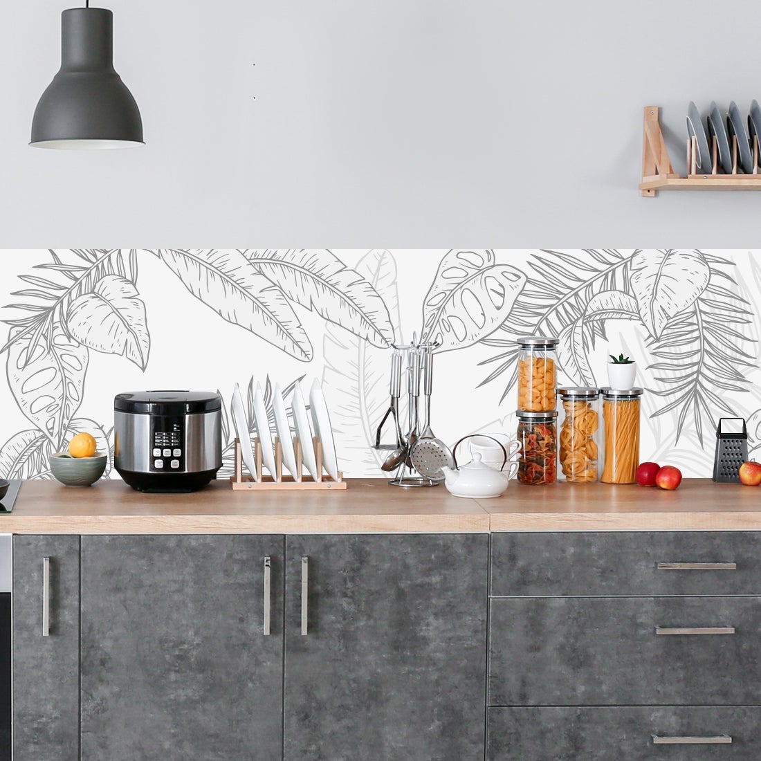 Paraschizzi adesivo Foliage 30x70cm - 2