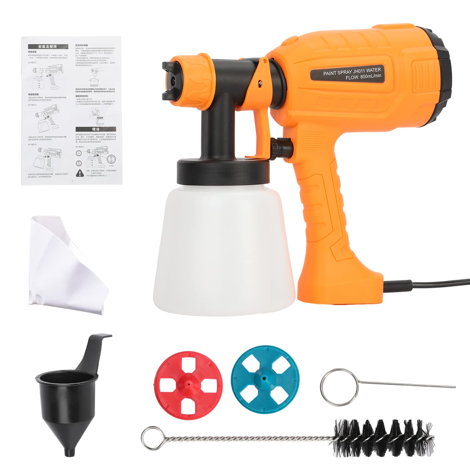 Elektryczny pistolet 400W, przenośny opryskiwacz do farb, 3 tryby natrysku, odpowiedni do mebli, szafek, ogrodzeń, ścian