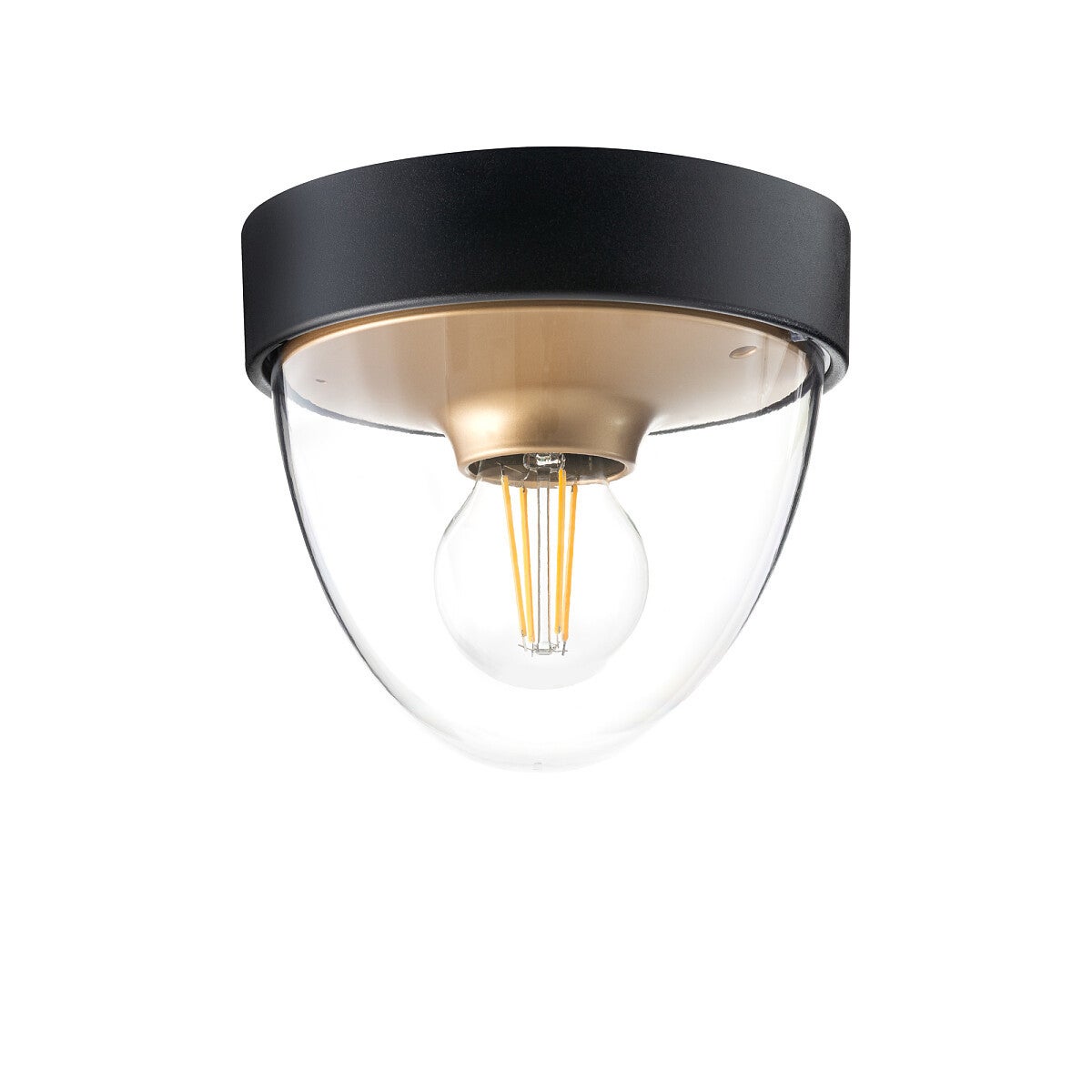 Plafon Nook okrągły czarno-przezroczysty 1xE27x10W wym: 15,5 x 17 cm IP44 tworzywo sztuczne Nowodvorski Lighting