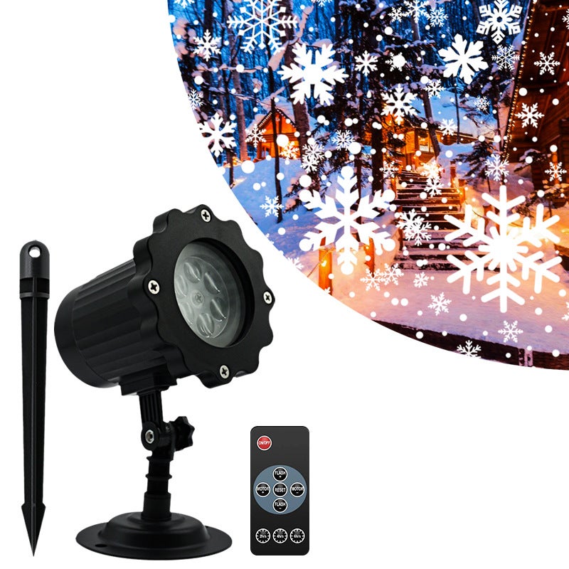 Projecteur Flocons De Neige LED Garosa | Rotation Automatique, étanche IP65 | Décoration Noël Intérieur/extérieur Haute Luminosité - 5