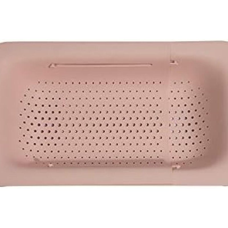 Wysuwana tacka do zlewu - Regulowany ociekacz kuchenny - Ociekacz na makaron do zlewu (różowy)