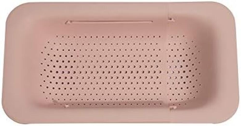 Wysuwana tacka do zlewu - Regulowany ociekacz kuchenny - Ociekacz na makaron do zlewu (różowy)