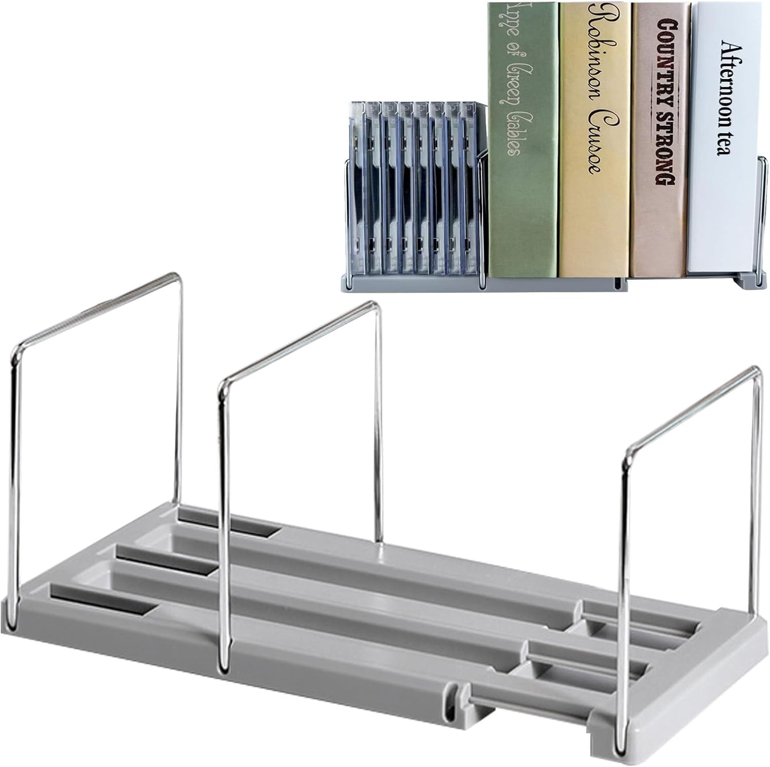 Podpórki do książek, regulowane podpórki do książek, wysuwane podpórki do książek, antypoślizgowe podpórki do książek, do biblioteki domowej i szkolne