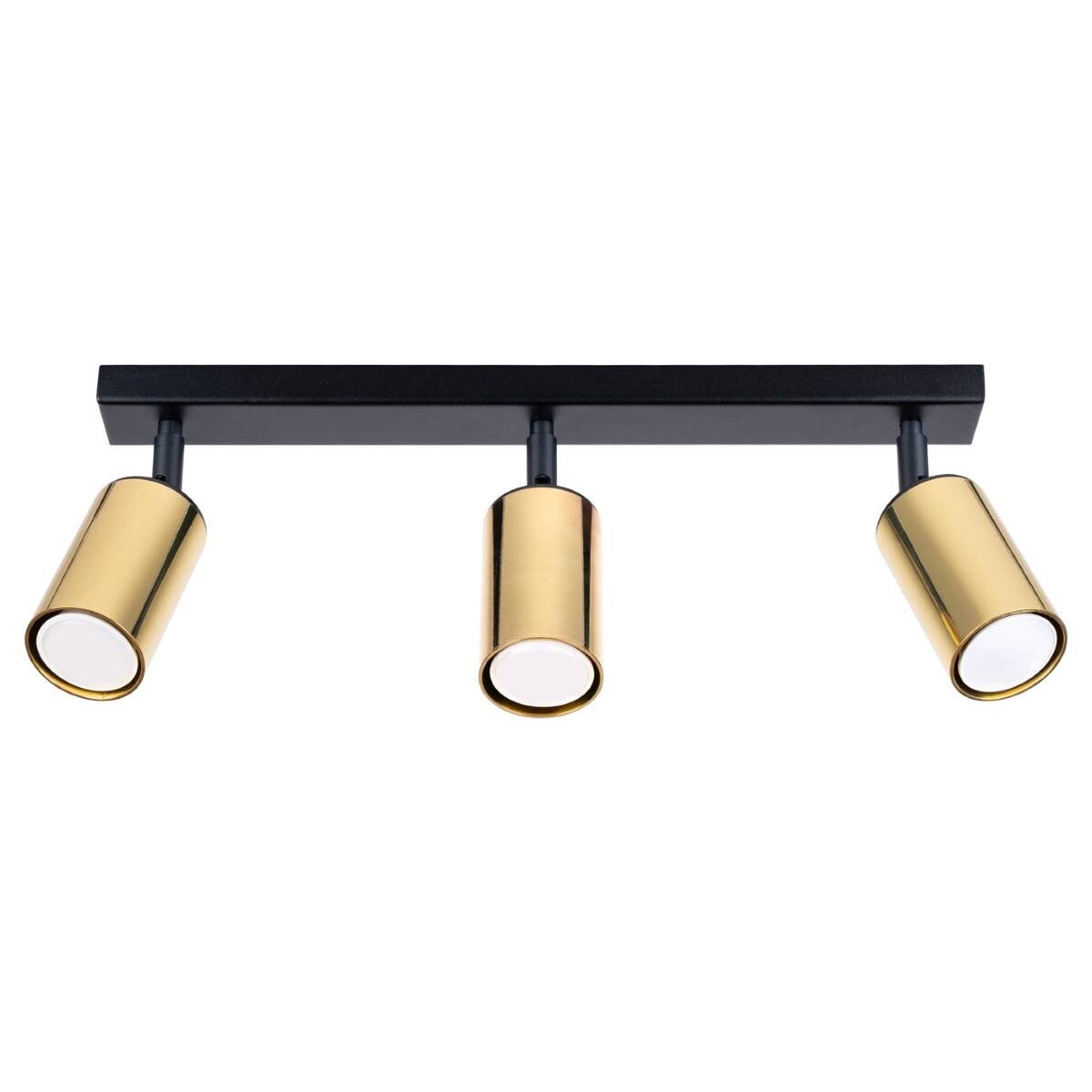 Lampa sufitowa wisząca Winx czarno-złota 3xGU10x10W wym: 18,5 x 6 x 45 cm metal Sollux Lighting