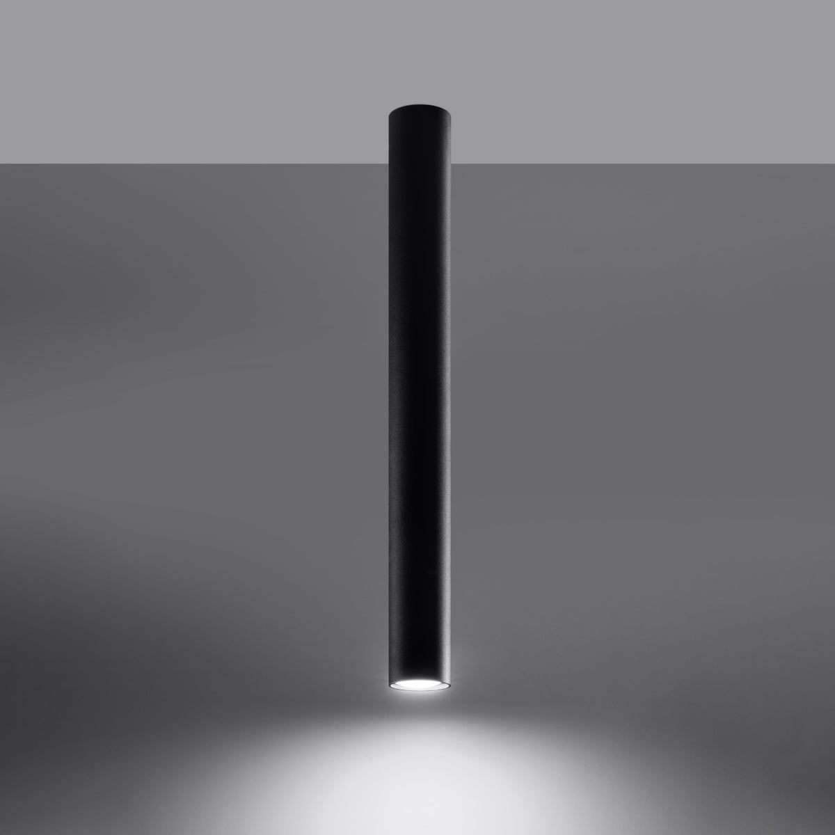 Plafon TORIS 60 czarny LED 3000K - 6x6x60cm Sollux