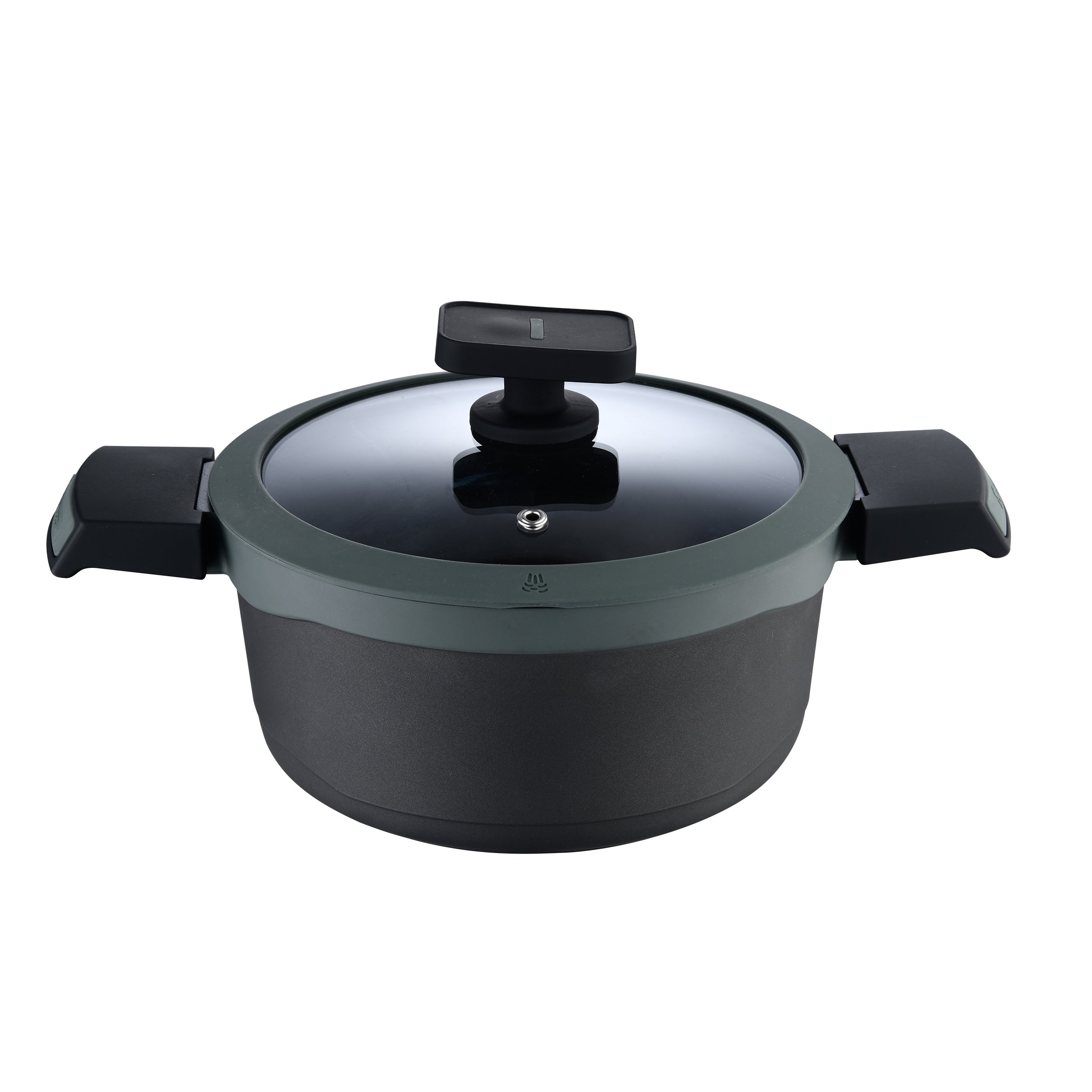 MasterPRO SHARE & PLAY Set di 10 utensili da cucina impilabili, Manico rimovibile, Ingombro ridotto, Alluminio fuso, Rivestimento antiaderente CERATECH