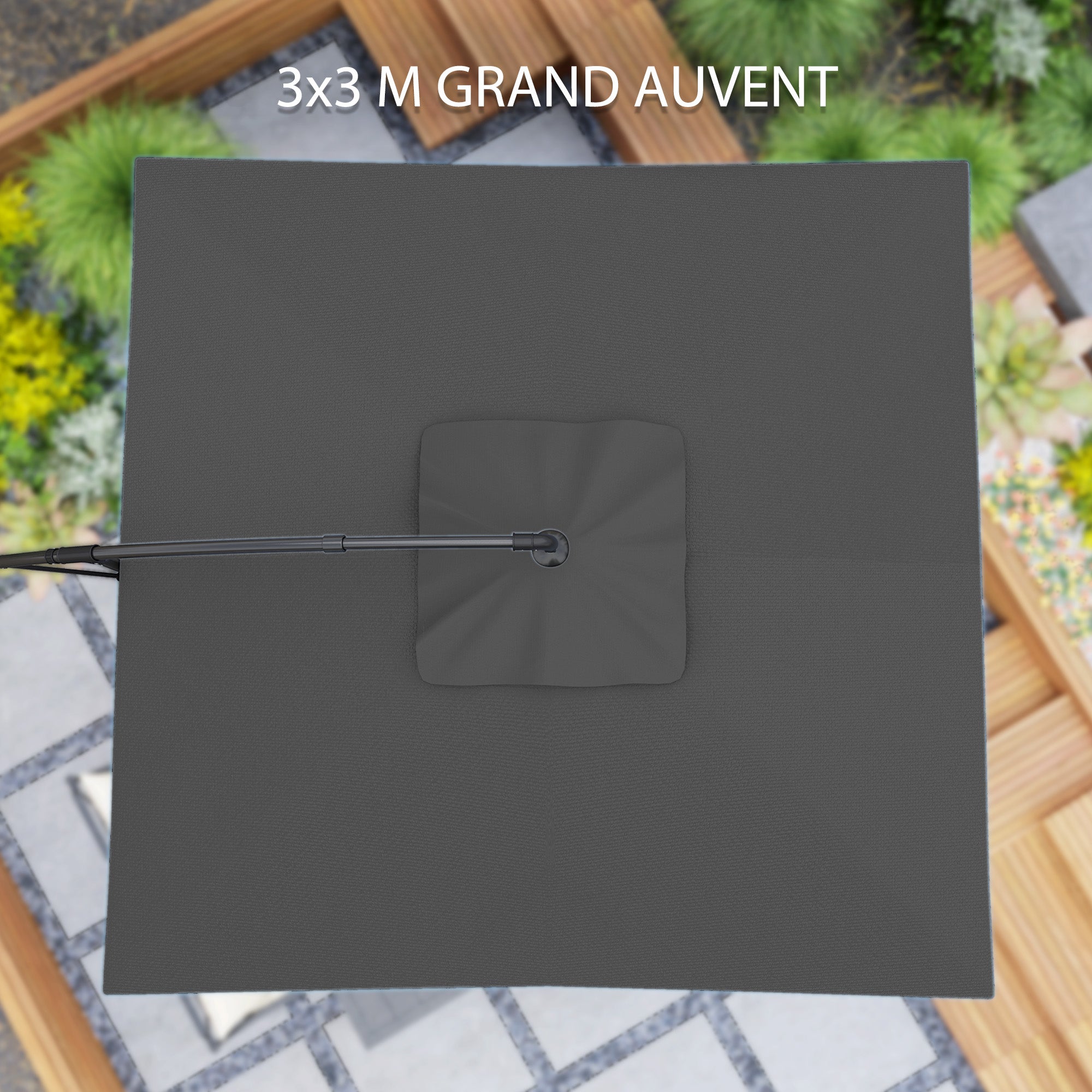 Parasol déporté polyester Outsunny - 5