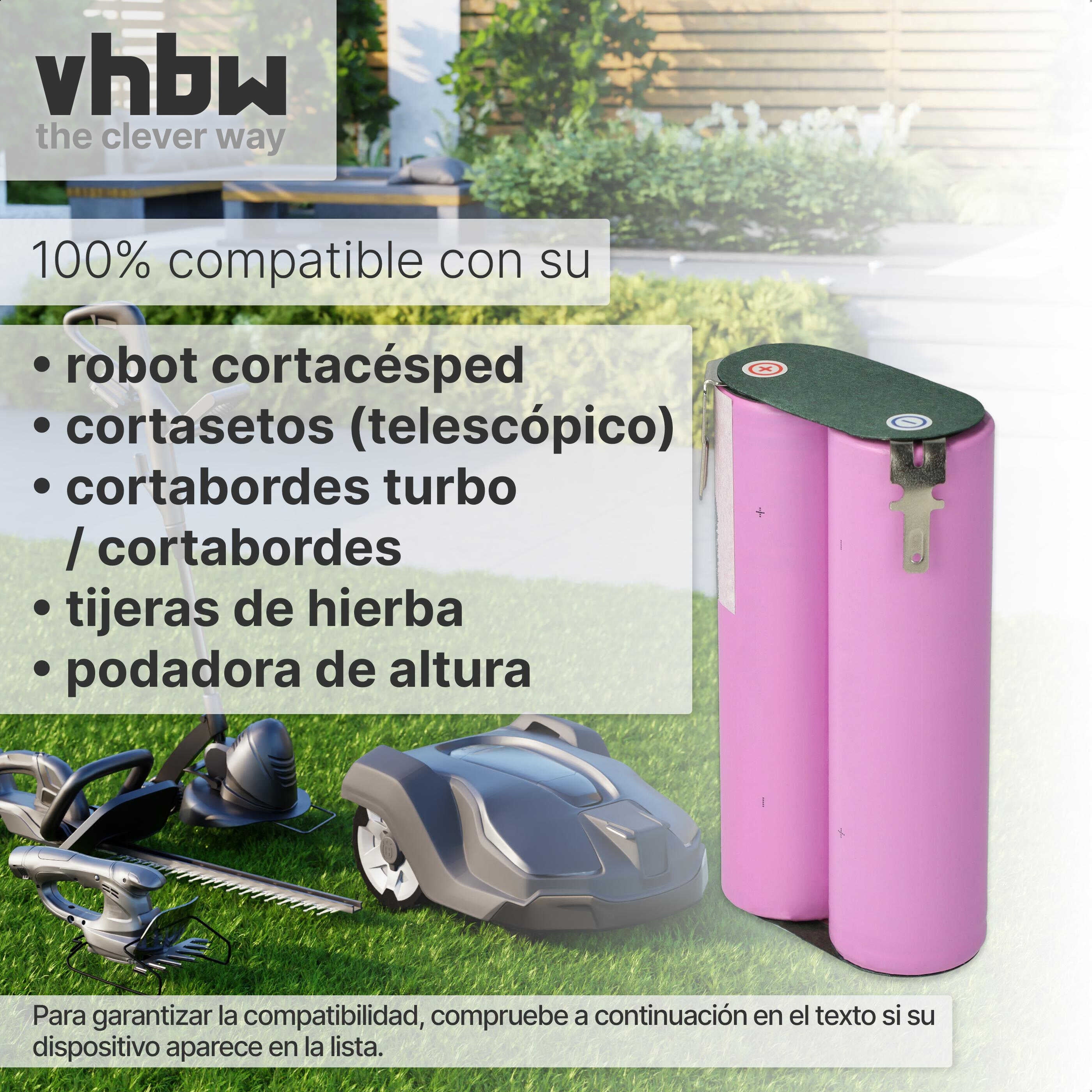 vhbw Batterie compatible avec Wolf Garten 8824, 8803, BS80 Plus (2500mAh, 7,4V, Li-ion) - 5