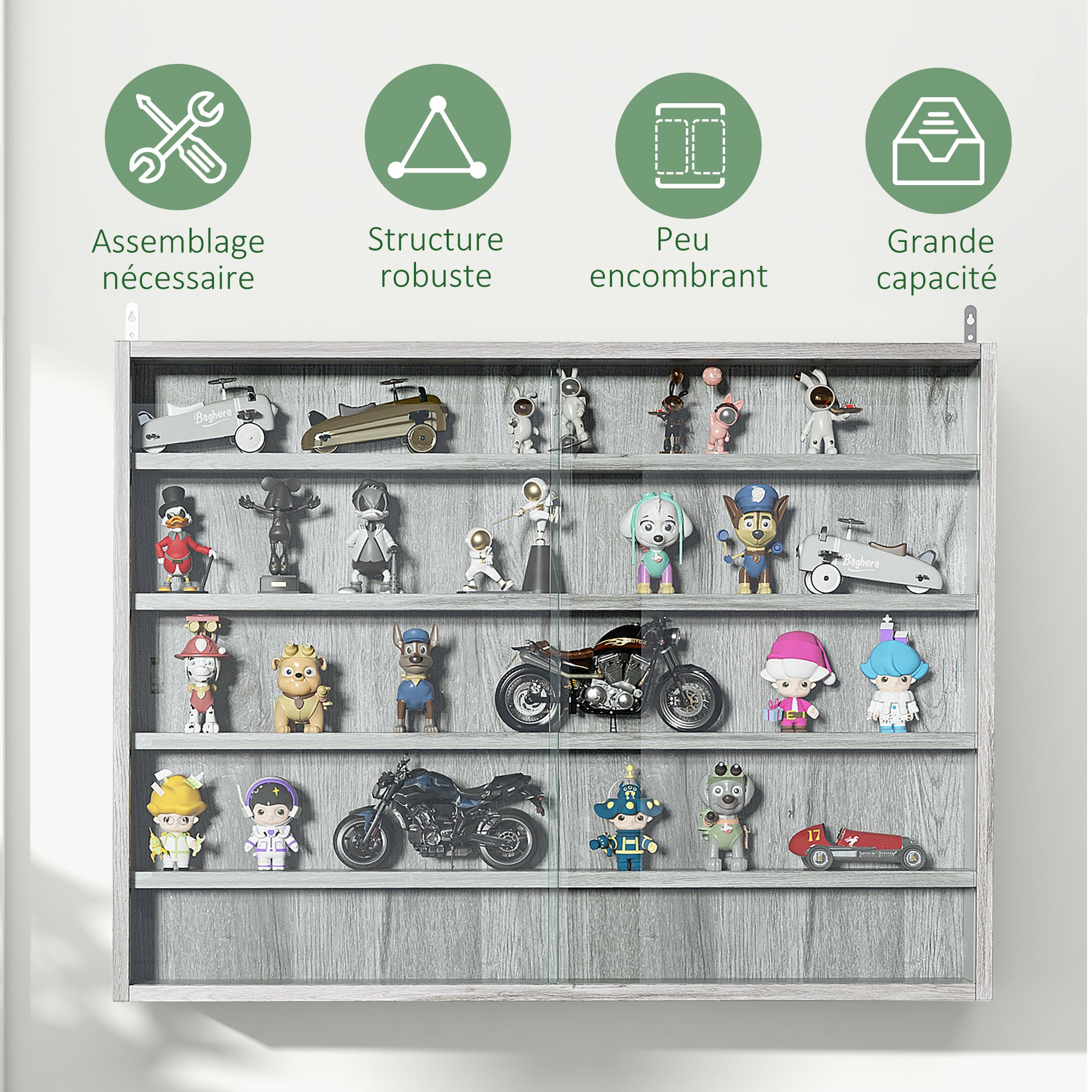 Vitrine Panneau de particules HOMCOM - 6