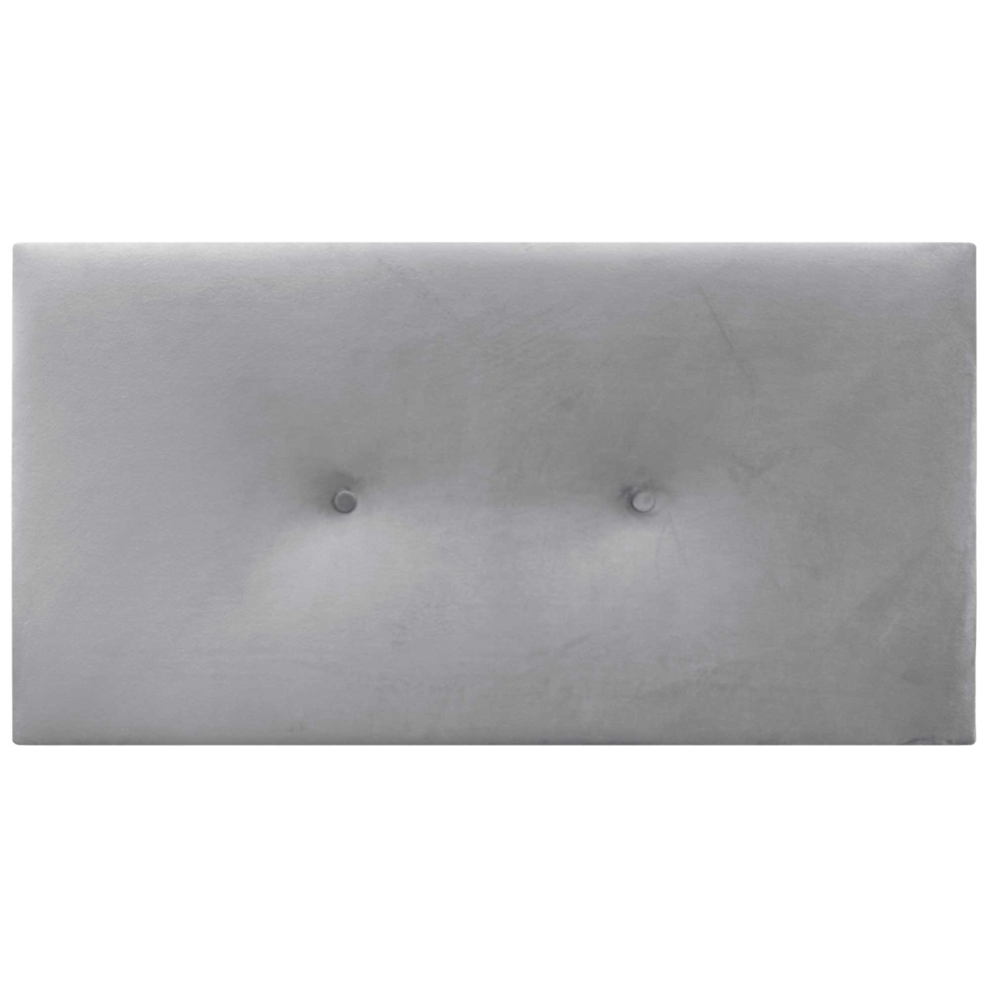 DHOME Testiera in velluto liscio con bottoni alta gamma moderna testiera imbottita per letto di lusso (Grigio Chiaro, 95x50cm) - 3