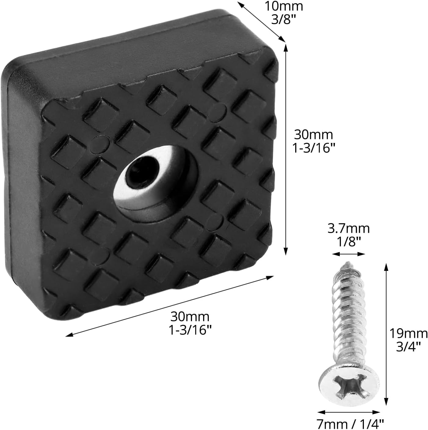 Cales En Caoutchouc Noir - Lot De 10 - Pour Nivellement Meubles, Toilettes, Portes - 5.5x4.7x0.7 Cm