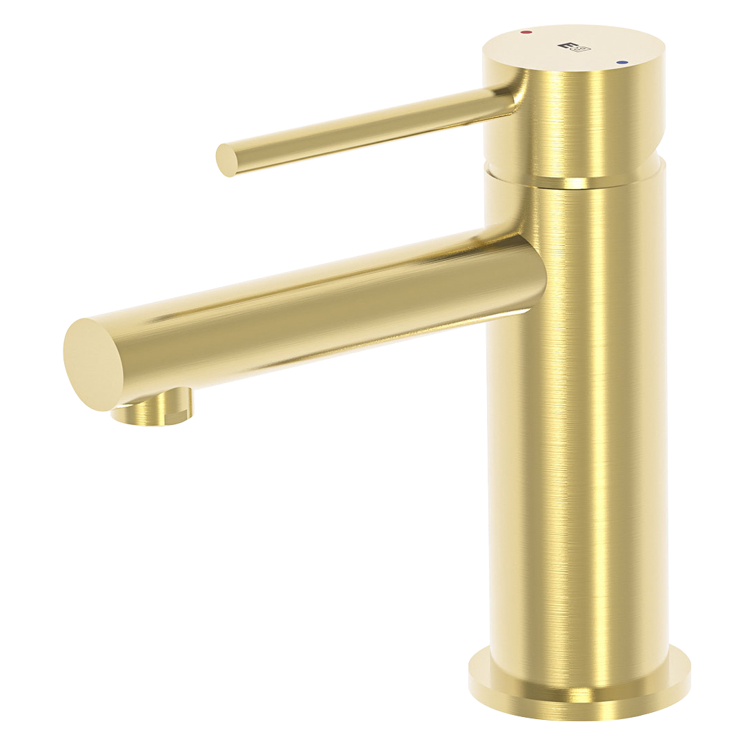 Luisa bateria miedziana umywalkowa niska szczotkowane złoto