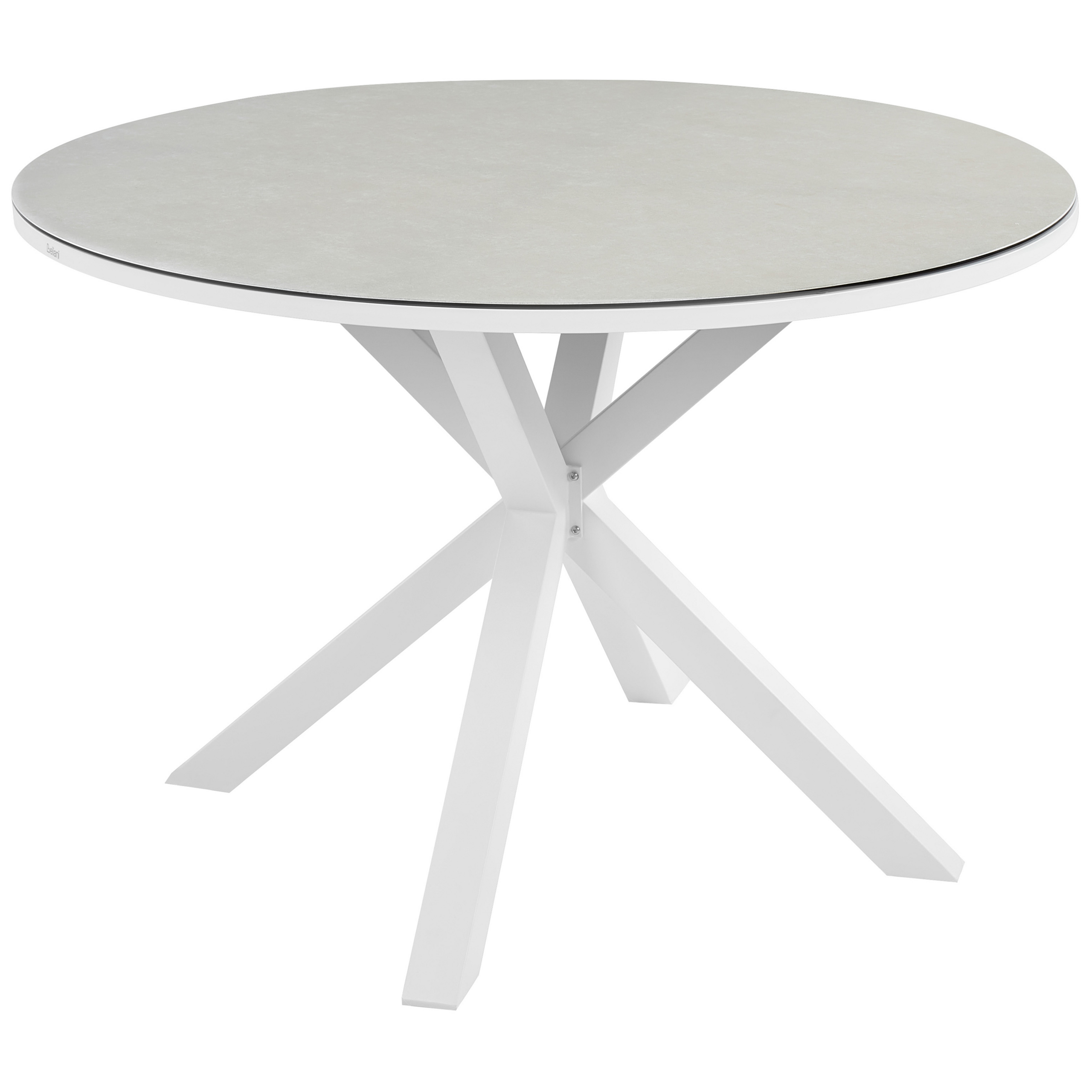 Masă dining de exterior MALETTO 120 cm 120 cm Sticlă Taupe