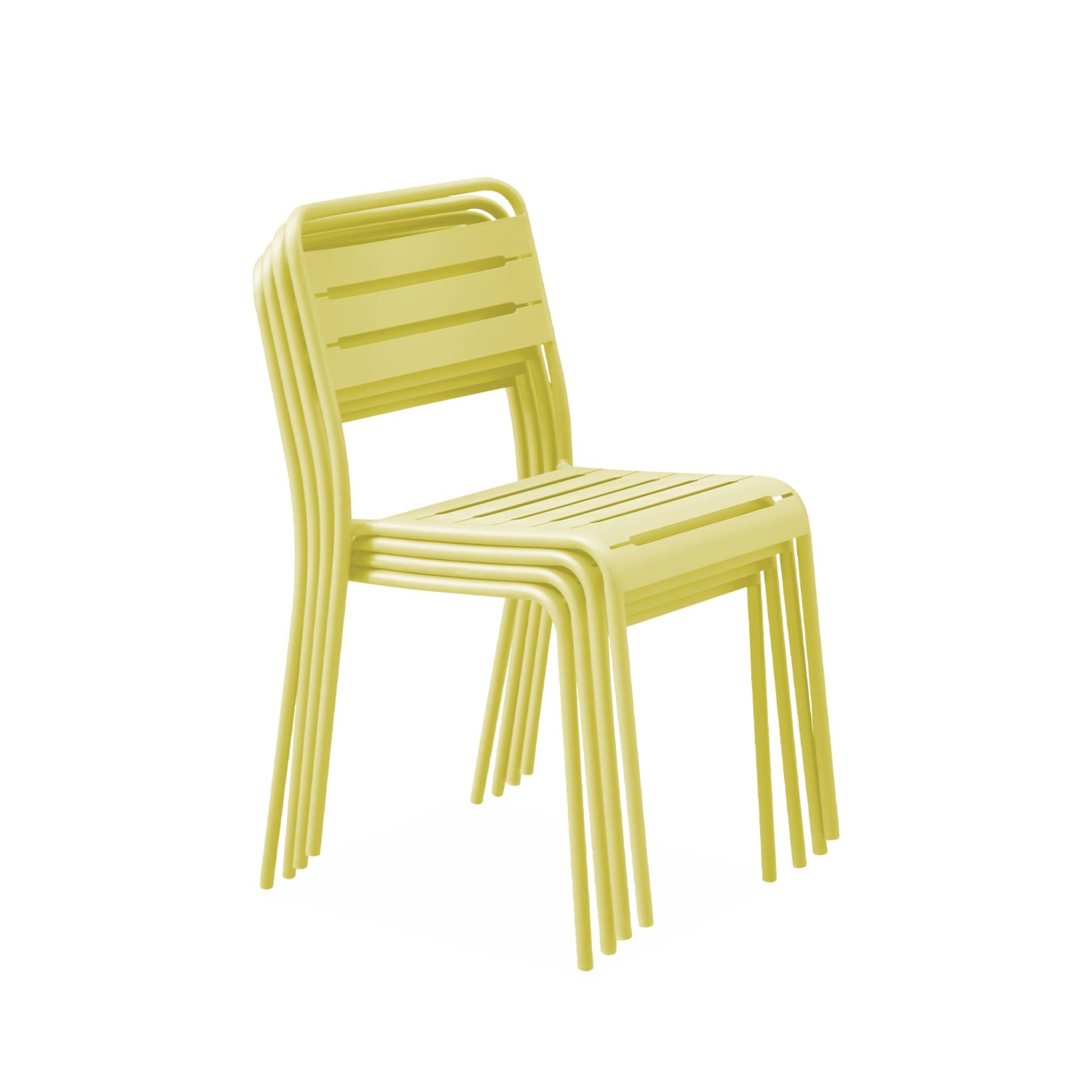 Chaise de jardin sans coussin Amelia en Acier Jaune - 7