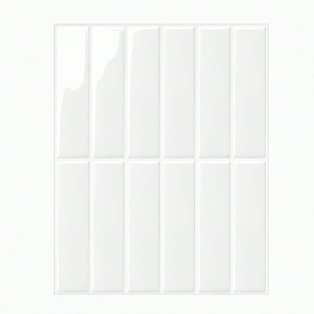 12 bandes adhésives imperméables et résistantes à l'huile pour carreaux de céramique Autocollants rétro pour sols et murs SCQ2010-4（23x29cm）