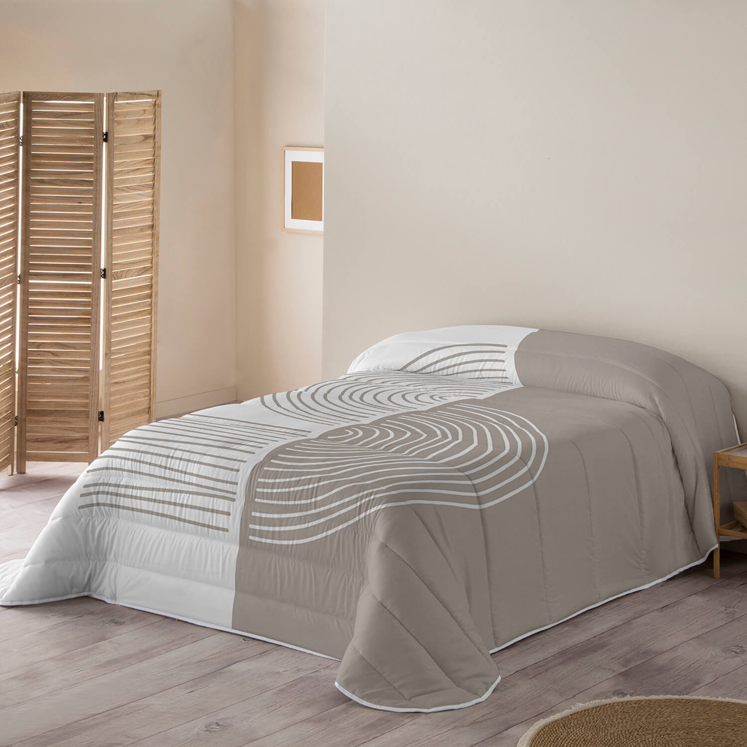 CAPA DE EDREDÃO COM ESTAMPADO DE LINHO 1 CAMA 180 - 2