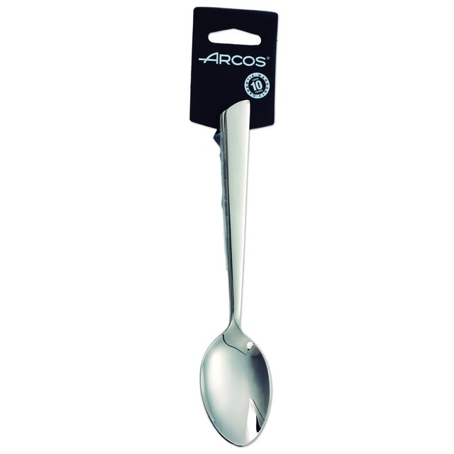 Juego de cucharas de Mesa Arcos Toscana 574600 monoblock de una pieza de acero inoxidable 18/10, de 3 piezas y hoja de 20 cm en display