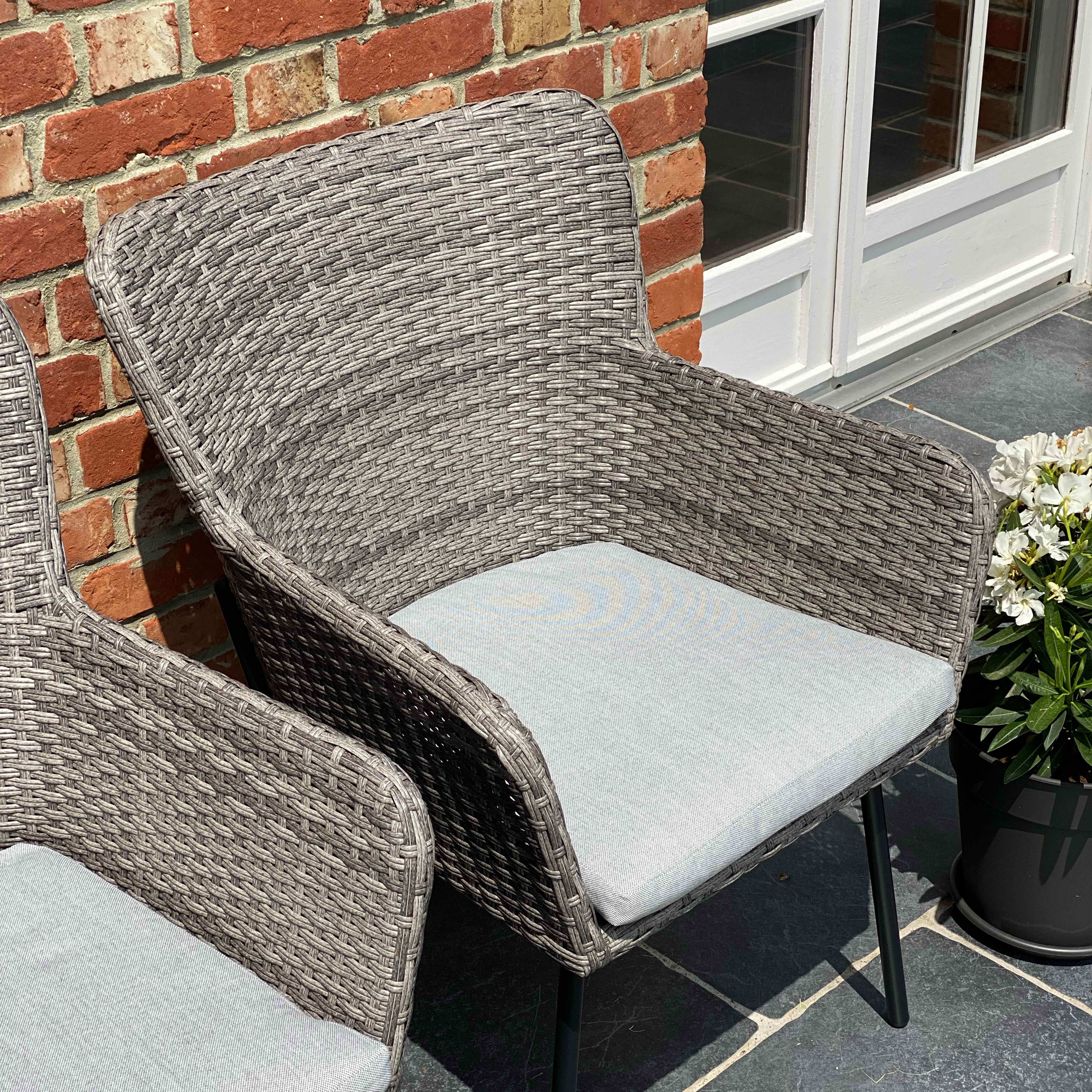 Lot de 2 fauteuils de jardin rond en osier - 6