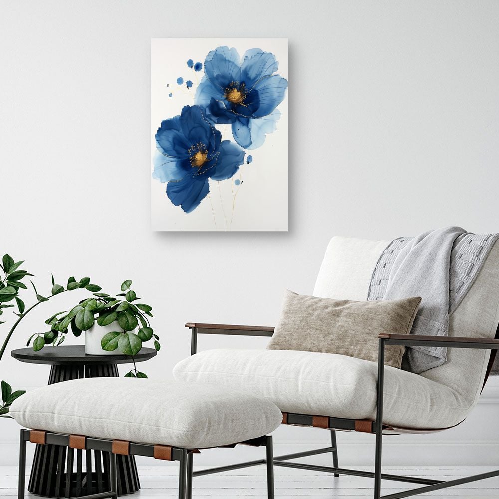 Toile murale Fleurs élégantes / 50x70cm / Fabriqué en France / Décoration murale / DADA ART - 2