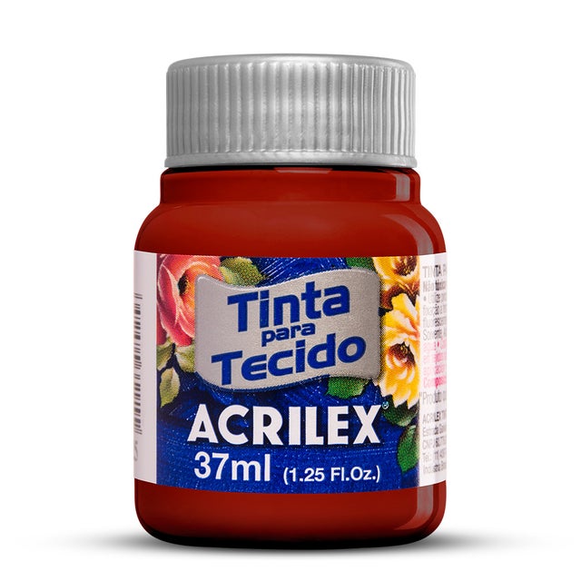 TINTA PARA TECIDO ACRILEX VERMELHO ESCURO 632 37ML 04140