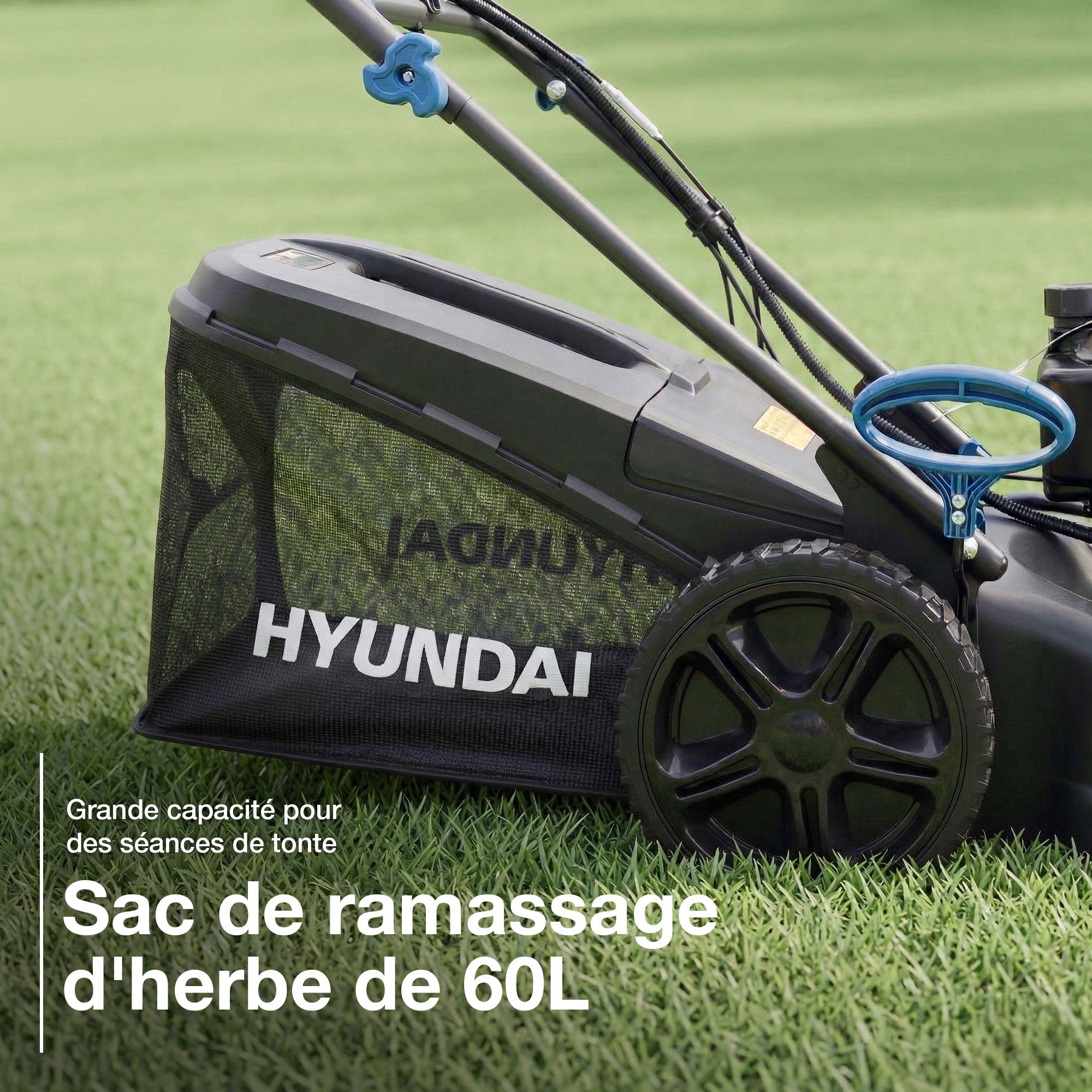 Hyundai Tondeuse à Gazon Thermique Autotractée 51 cm 196 cm3 Démarrage Élec HYM20200SPEX-EU - 2