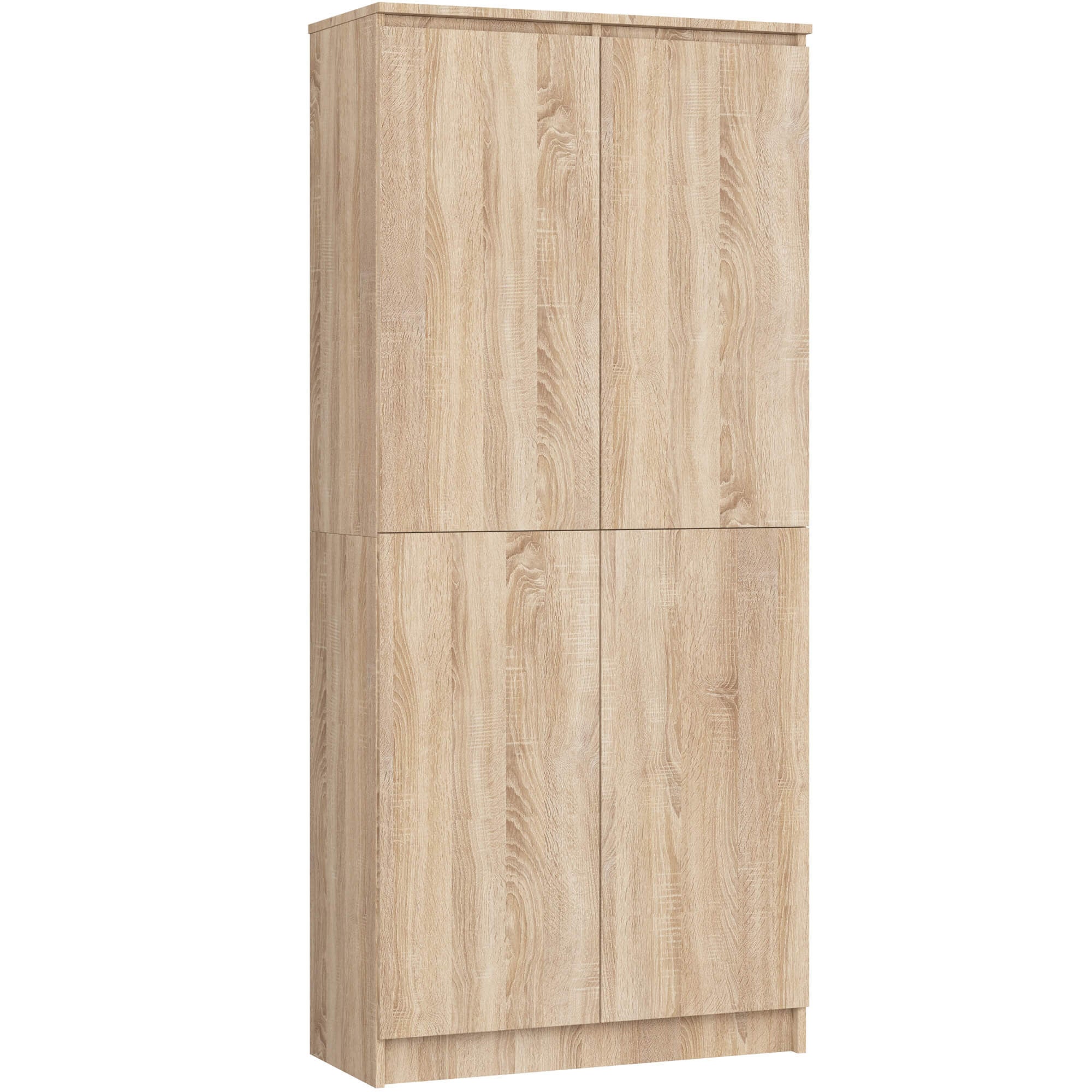Regał AKORD R80 Dąb Sonoma 80 cm 2 drzwi kolor Dąb Sonoma mat 8 półek 80x35x180 cm