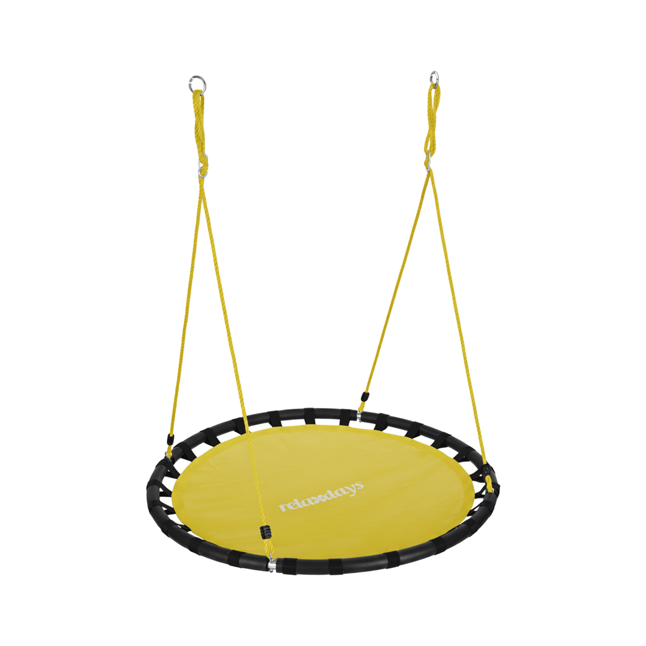 Balançoire nid d'oiseau rond 110 cm à suspendre enfant adulte jardin extérieur 110 cm, 100 kg, vert, Relaxdays | Leroy Merlin