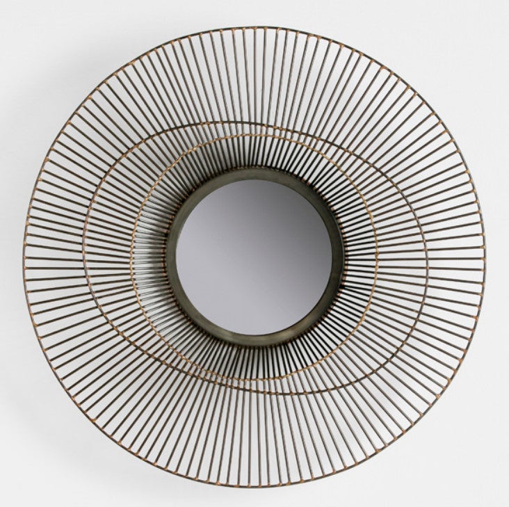 Miroir mural rond métal doré Rary D 58 cm | Leroy Merlin