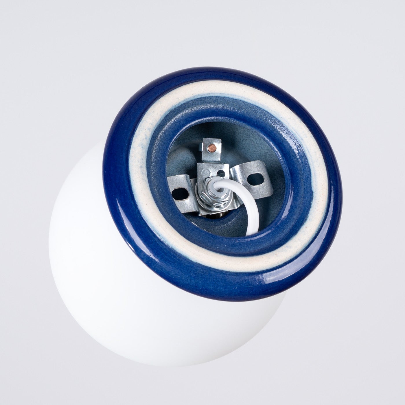 Lampa sufitowa ceramiczna szkliwiona ZORI ultramaryna 1xG9x8W ceramika / gips wym:12x12x16cm IP44 Sollux Lighting - 8