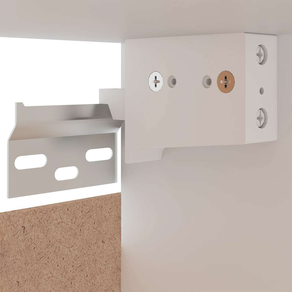 Meuble suspendu Blanc 60 x 31 x 40 cm Bois d'ingénierie - 8