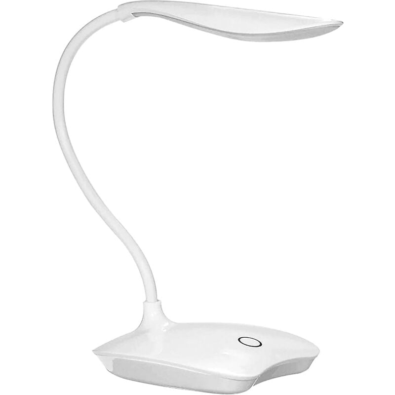 Ściemniana dotykowa lampka stołowa LED, 3 poziomy jasności, lampka stołowa z elastyczną "gęsią szyją", lampa fluorescencyjna, lampka nocna